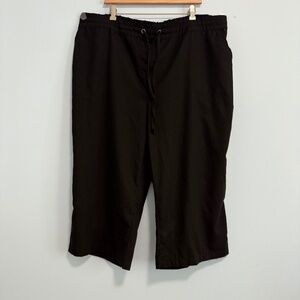 Per Se Women’s Plus Cropped Black Pants Size 2X